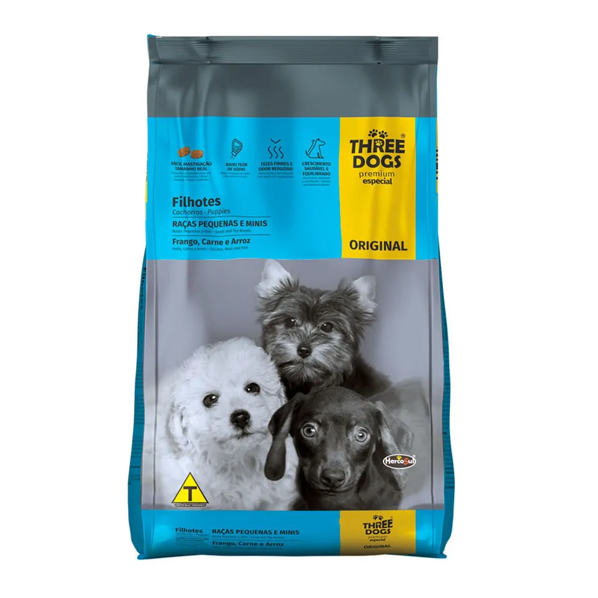 Ração Three Dogs Original Filhotes 10,1kg Peq E Mini 10,1kg