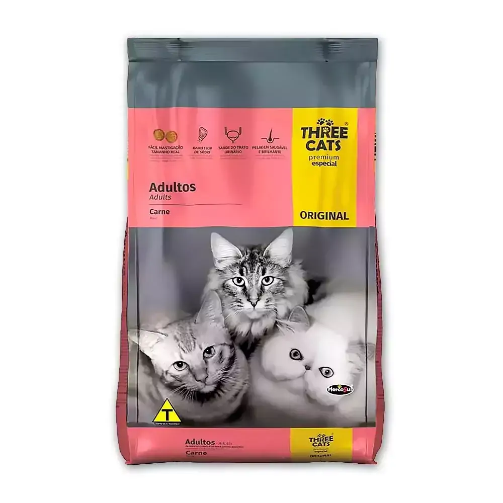 Ração Three Cats Original Adultos 1kg
