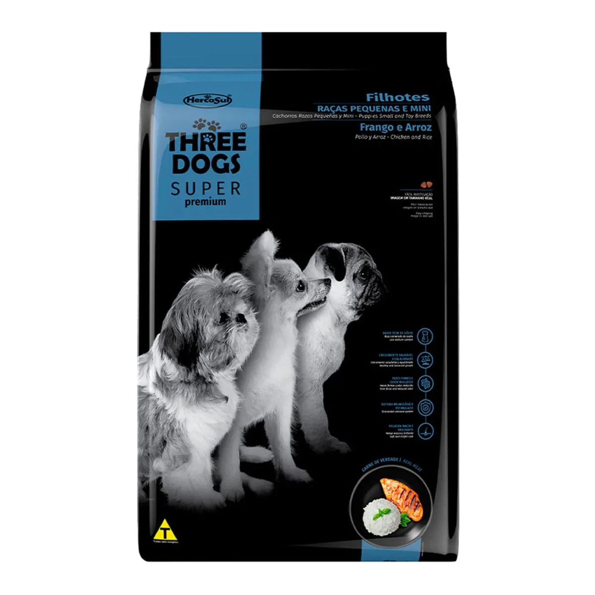 Three Dogs Sp Filhote Peq Mini Frango 10