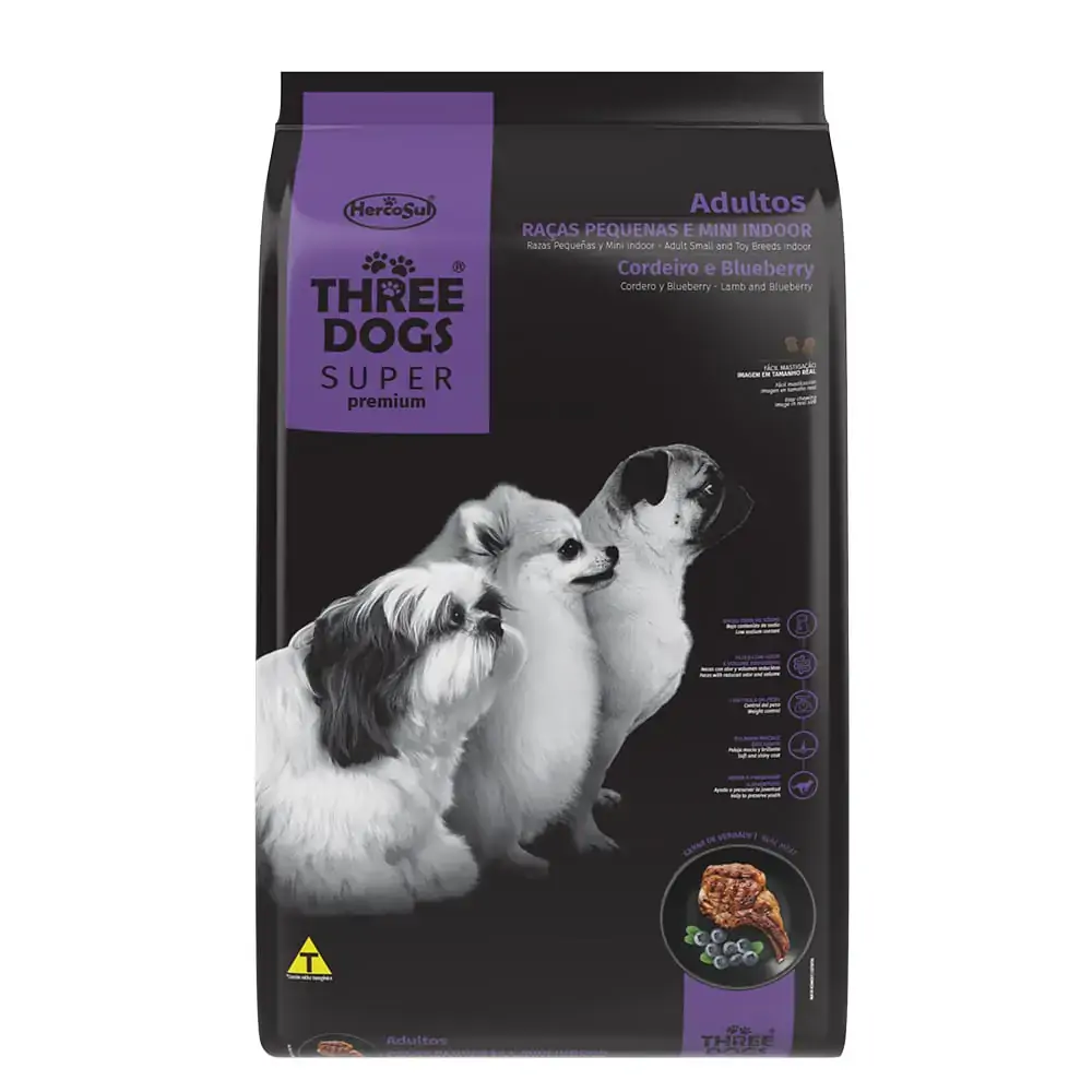 Three Dogs Sp Adulto Peq Mini Cordeiro 10,1kg