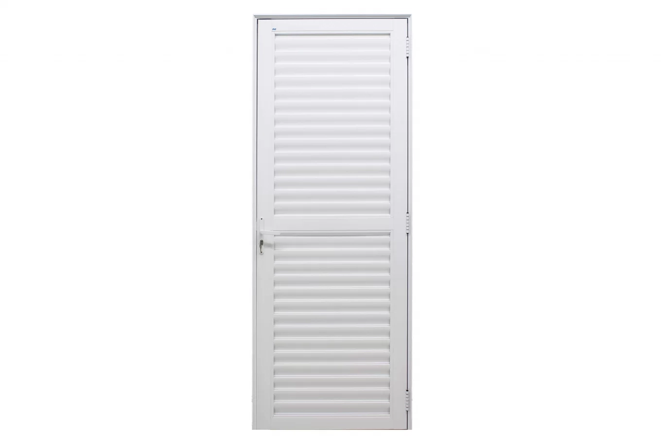 Porta Palheta Alumínio Branco 215x90 Sem Ventilação Jap Perfecta Max - Esquerda