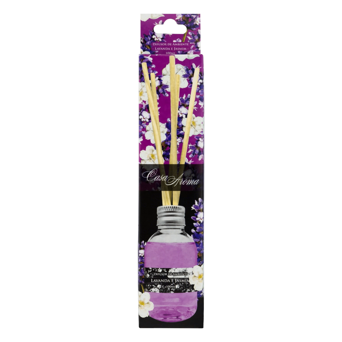 Difusor De Ambiente Lavanda E Jasmim Casa Aroma Caixa 100ml