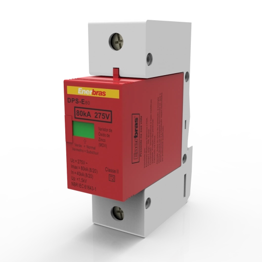 Disjuntor De Proteção De Surto 80ka - Enerbras Dps-e80