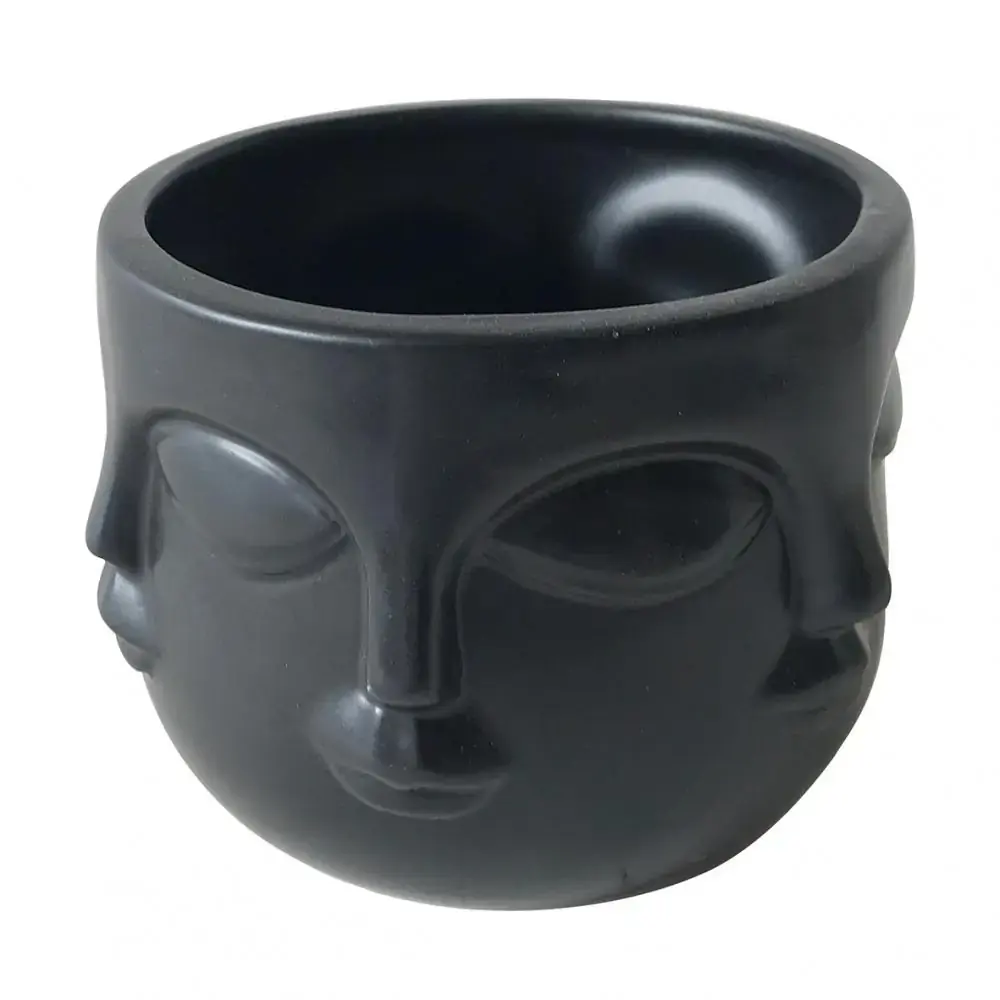 POTE DE CERAMICA PRETO