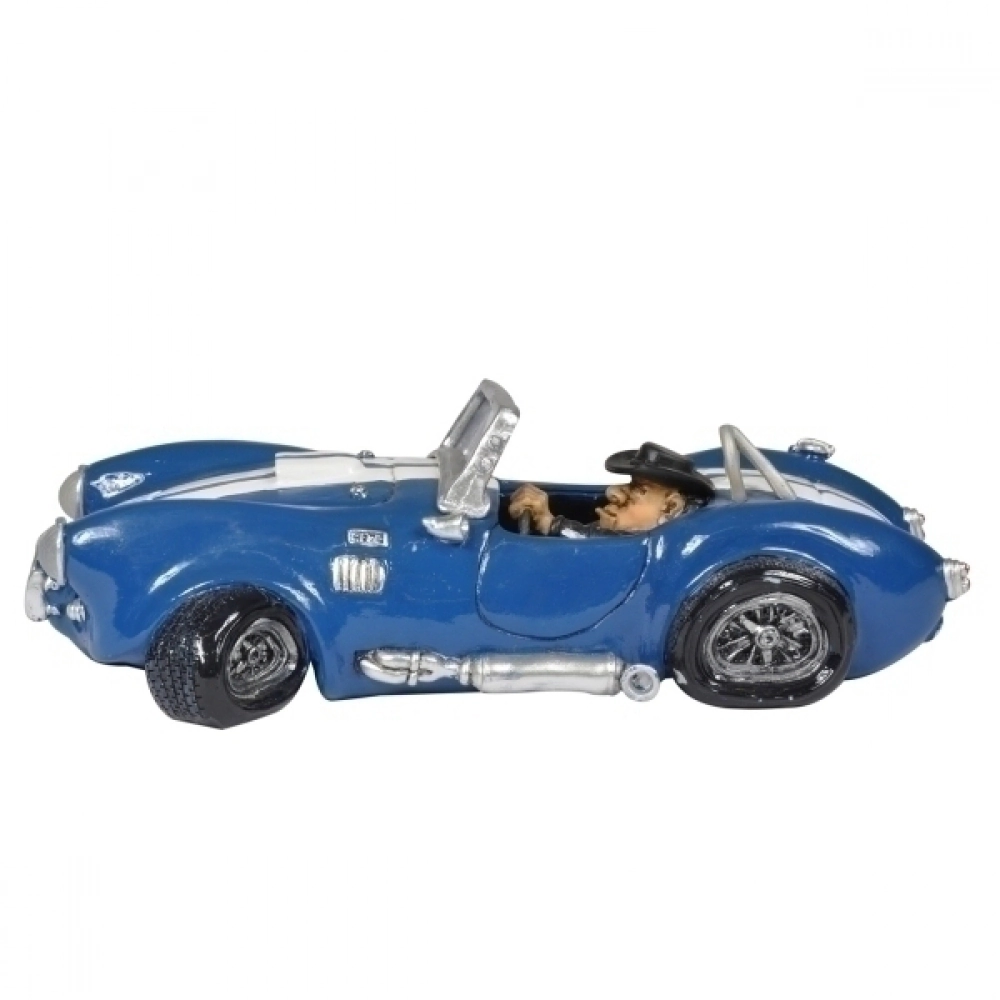Escultura Craw Caricatura Carro Azul Rq0017