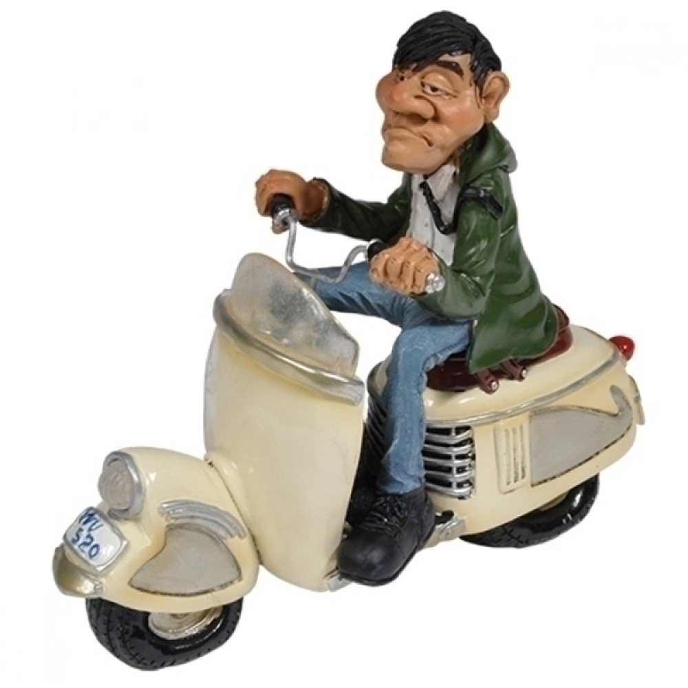 Escultura Craw Caricatura Motoqueiro Rq0025