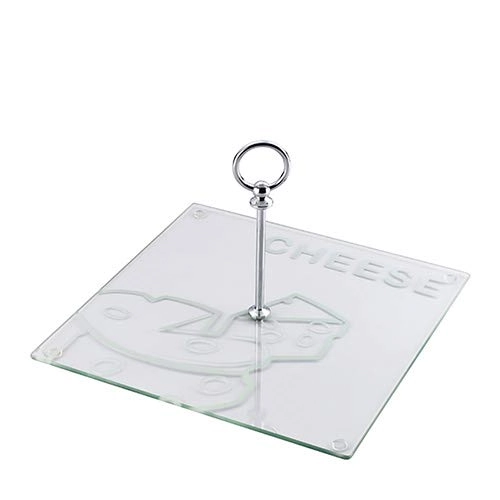 Prato P/queijo Craw Quadrado Vidro Yh0040