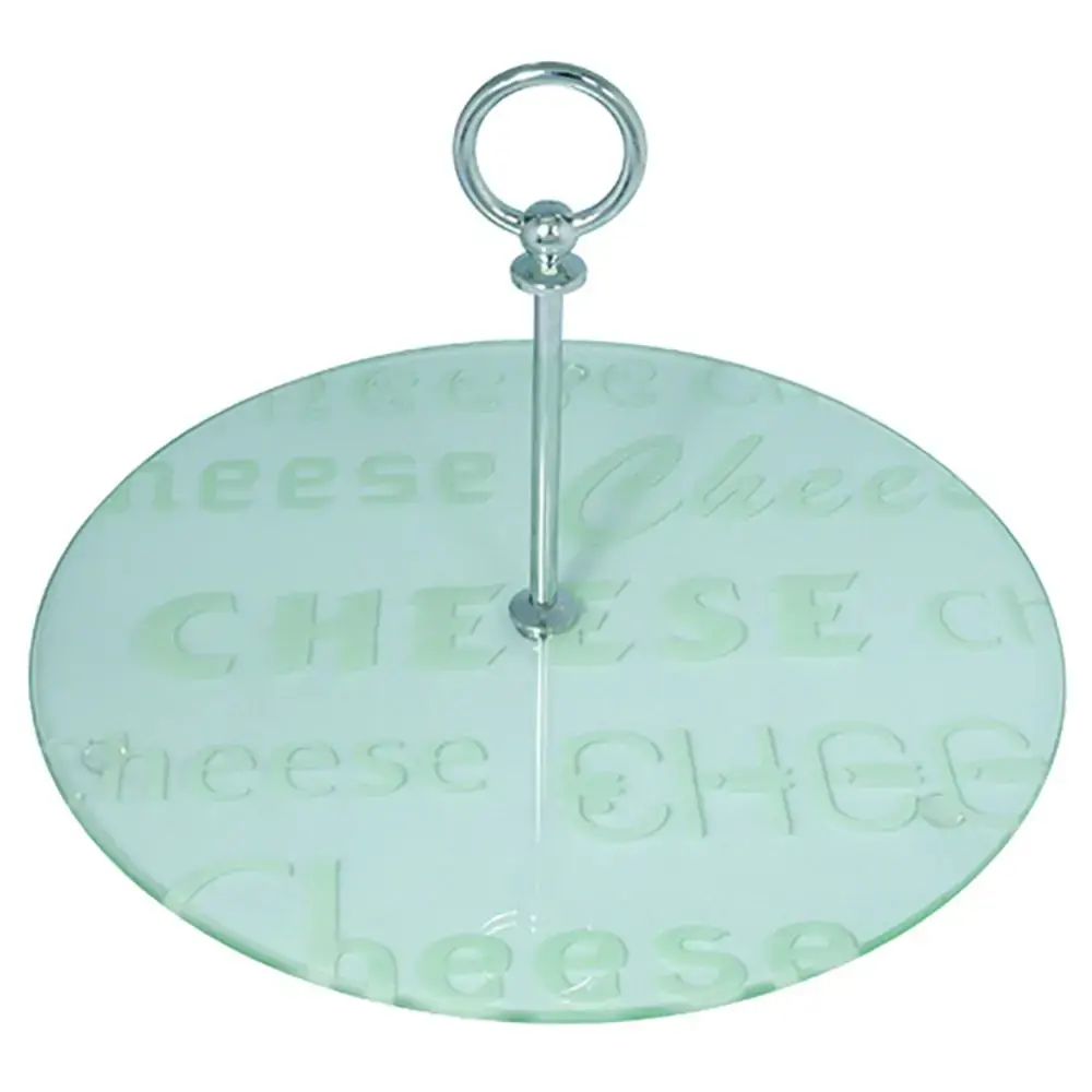 Prato Para Queijo Craw Vidro Redondo Yh0041