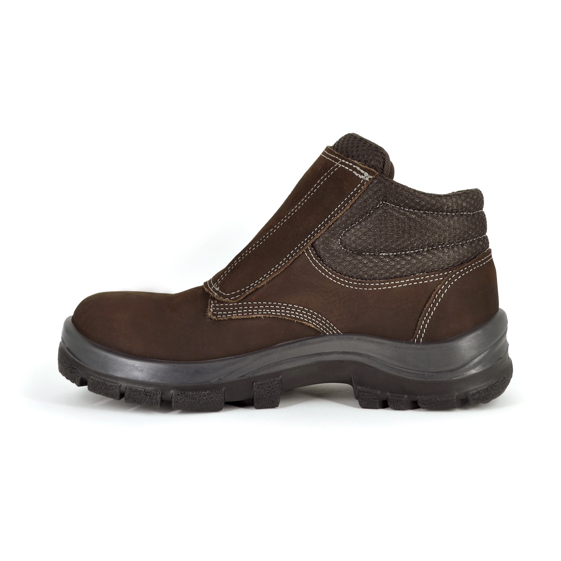 Botina de Velcro Nobuck Marrom n42 Palmilhado