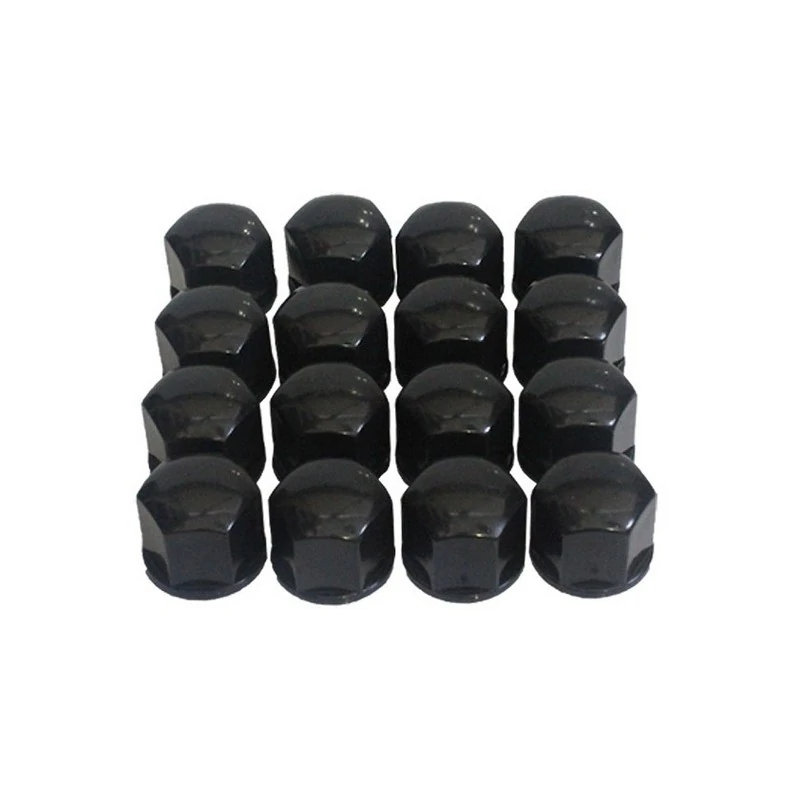 Jogo de Capa de Parafuso Preto 17mm com 16 Peças - SERAUTO 01002