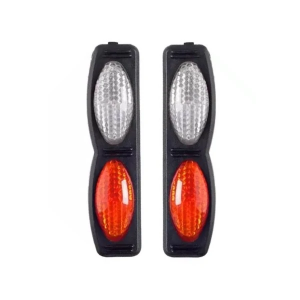 Protetor de Porta Luminoso Oval Duplo Base Preta Cristal Laranja - SHEK PARTS 05017