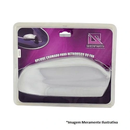 Aplique de Retrovisor VOLKSWAGEN FOX/SPACE FOX Lado Esquerdo Cromado - SHEK PARTS 06005
