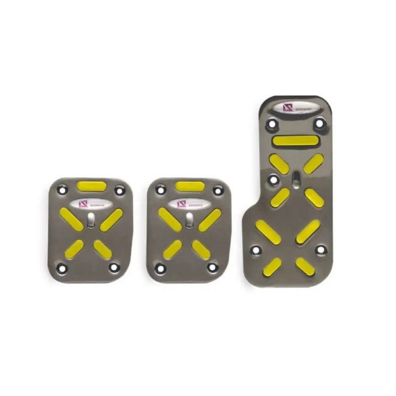 Capa de Pedal Sport Modelo I Aluminium Anodizado/Amarelo - SHEK PARTS 09004