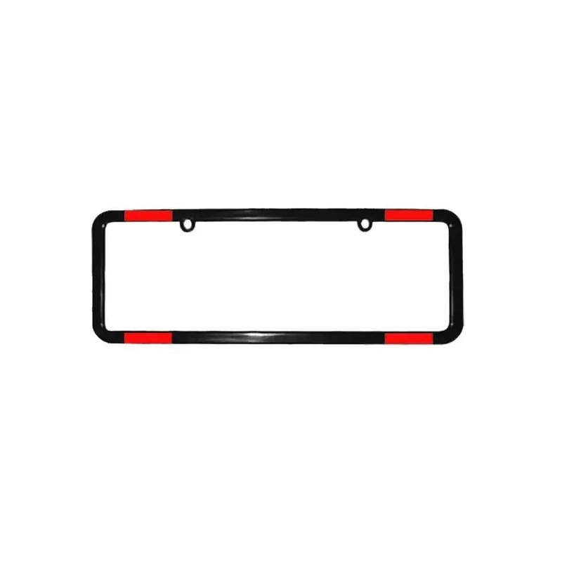 Moldura de Placa com Refletor Especial Preta - SHEK PARTS 02007