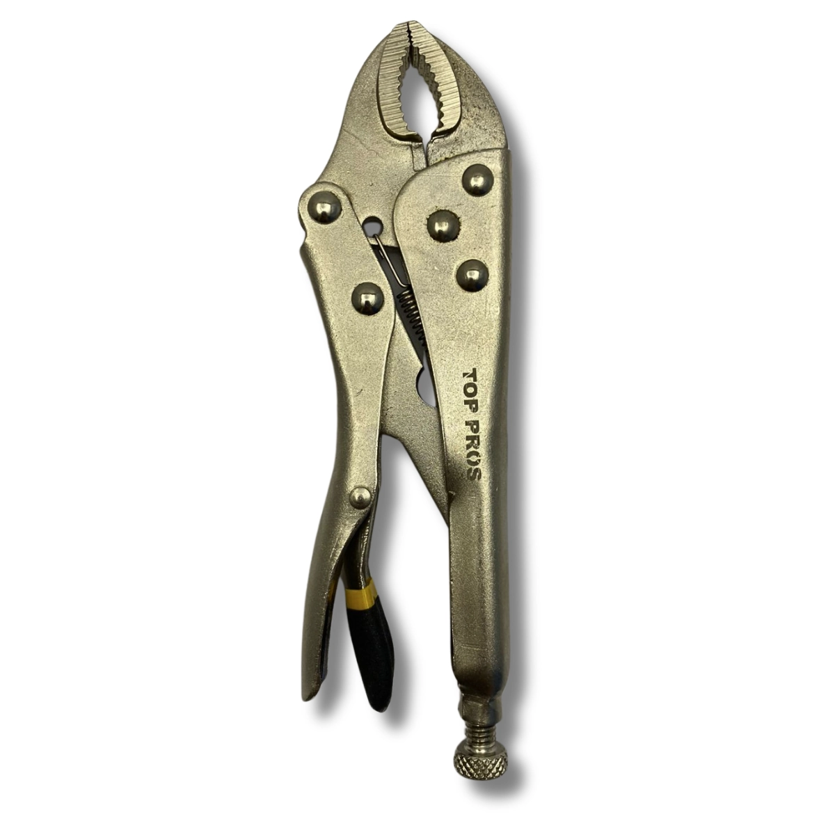 Alicate Pressão 7" Mordente Curvo Ajustável C/ Trava Chave Aço Carbono Niquelado Profissional 170mm