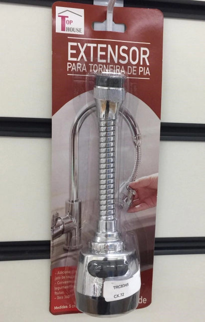 Extensor De Torneira Flexivel Turbo Pia Cromado Unico