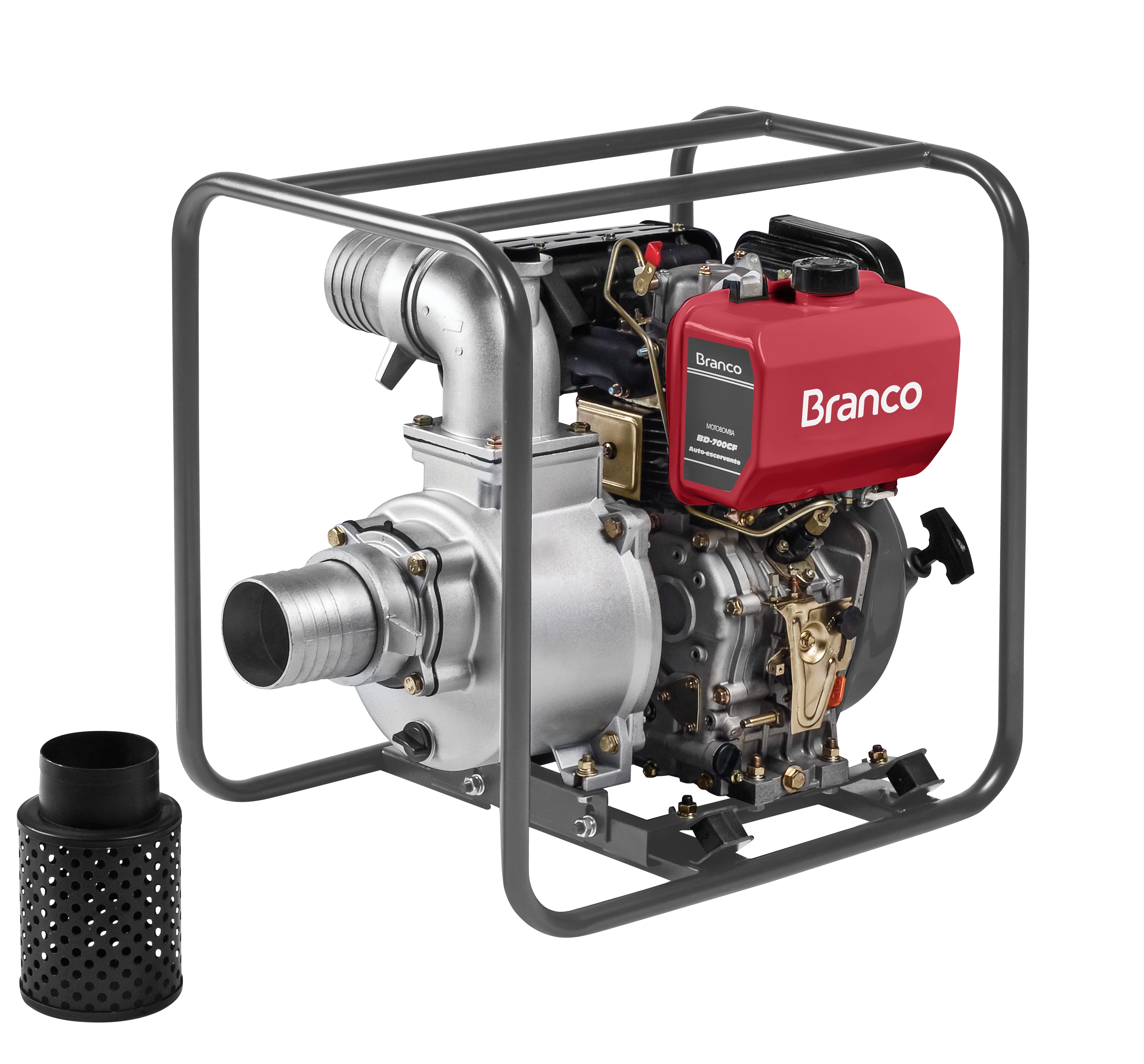 Motobomba Autoescorvante Diesel 4" BD-700CF 10,0CV Branco