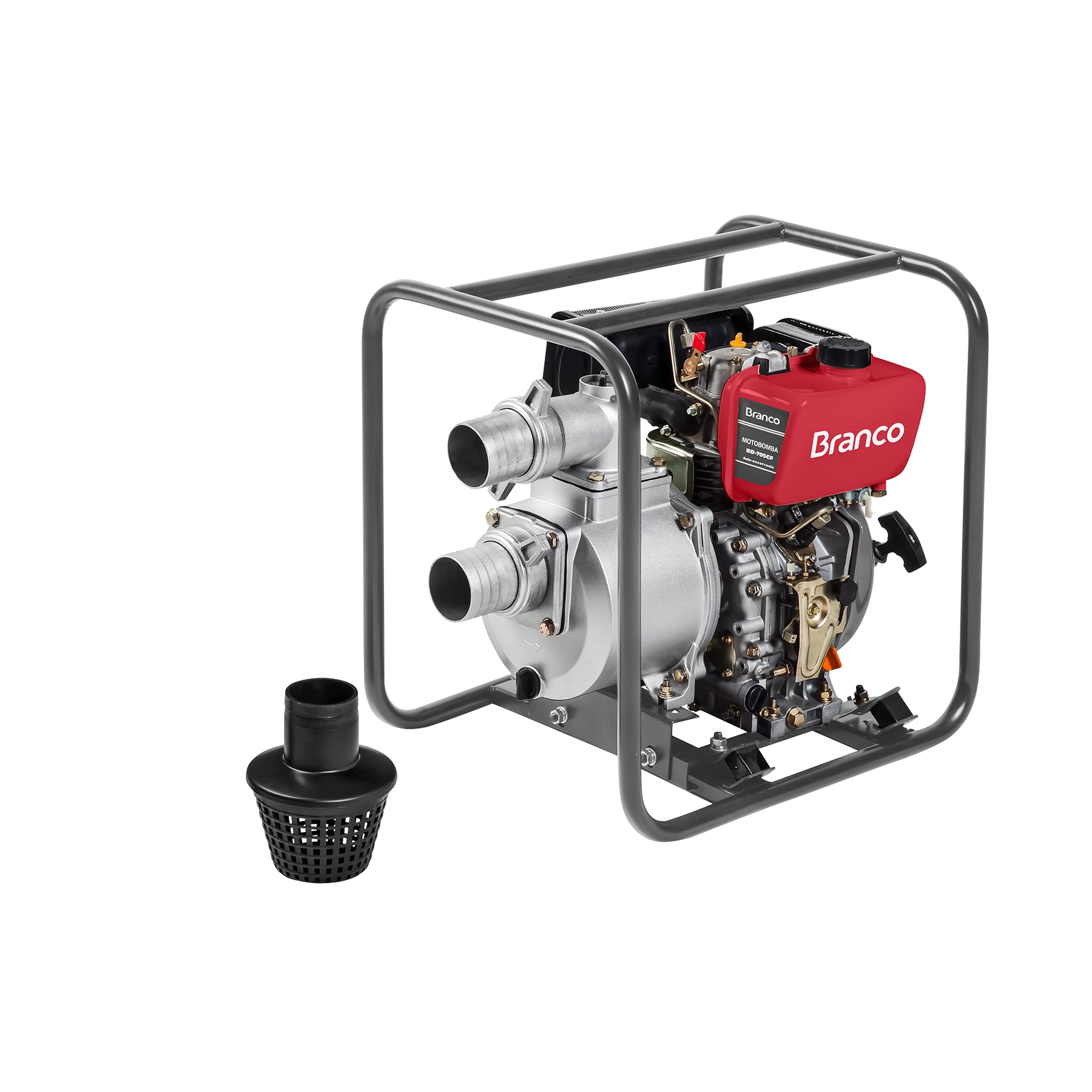 Motobomba Autoescorvante Diesel 3" BD-705CF 7,0CV Branco