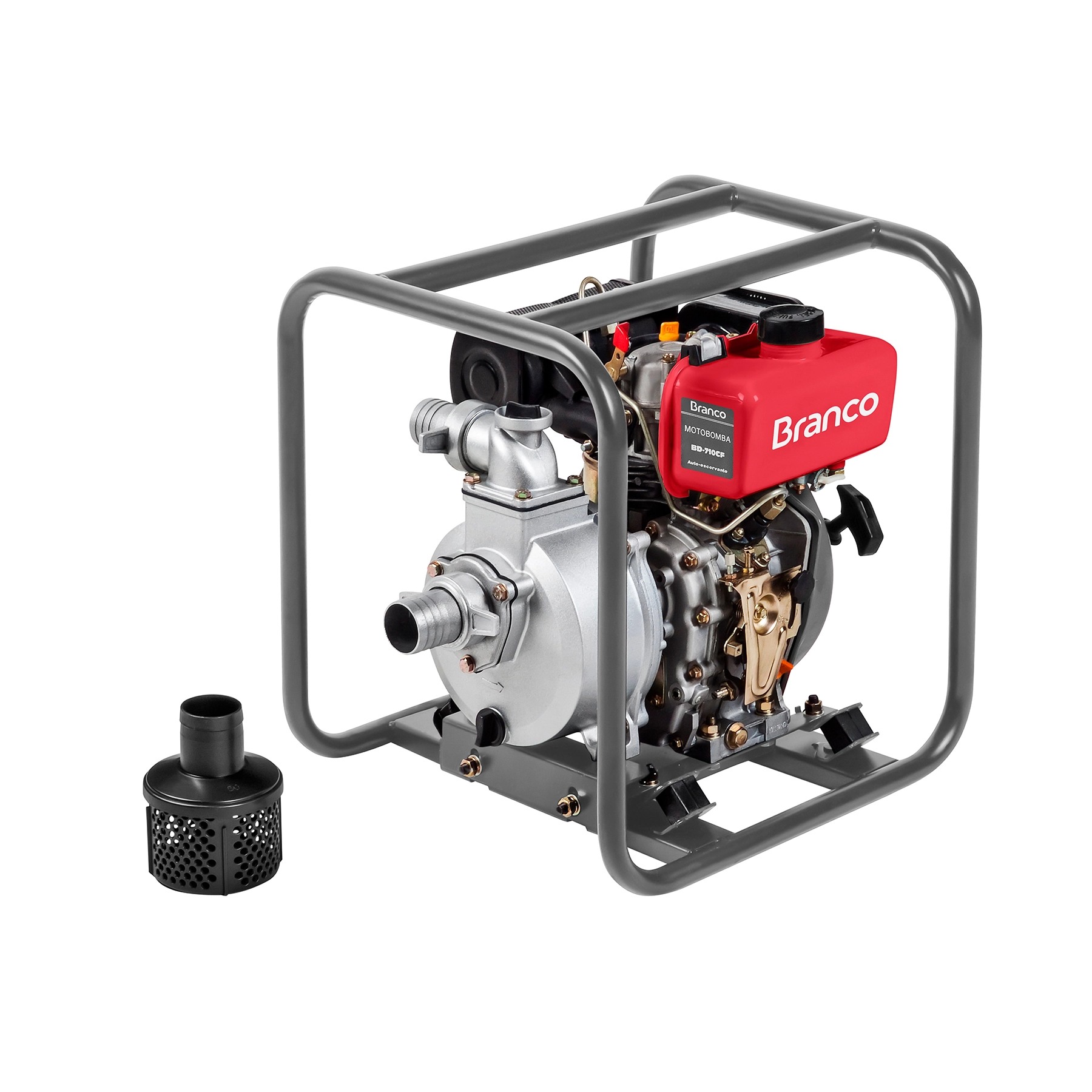 Motobomba Autoescorvante Diesel 2" BD-710CF 5,0 CV Branco