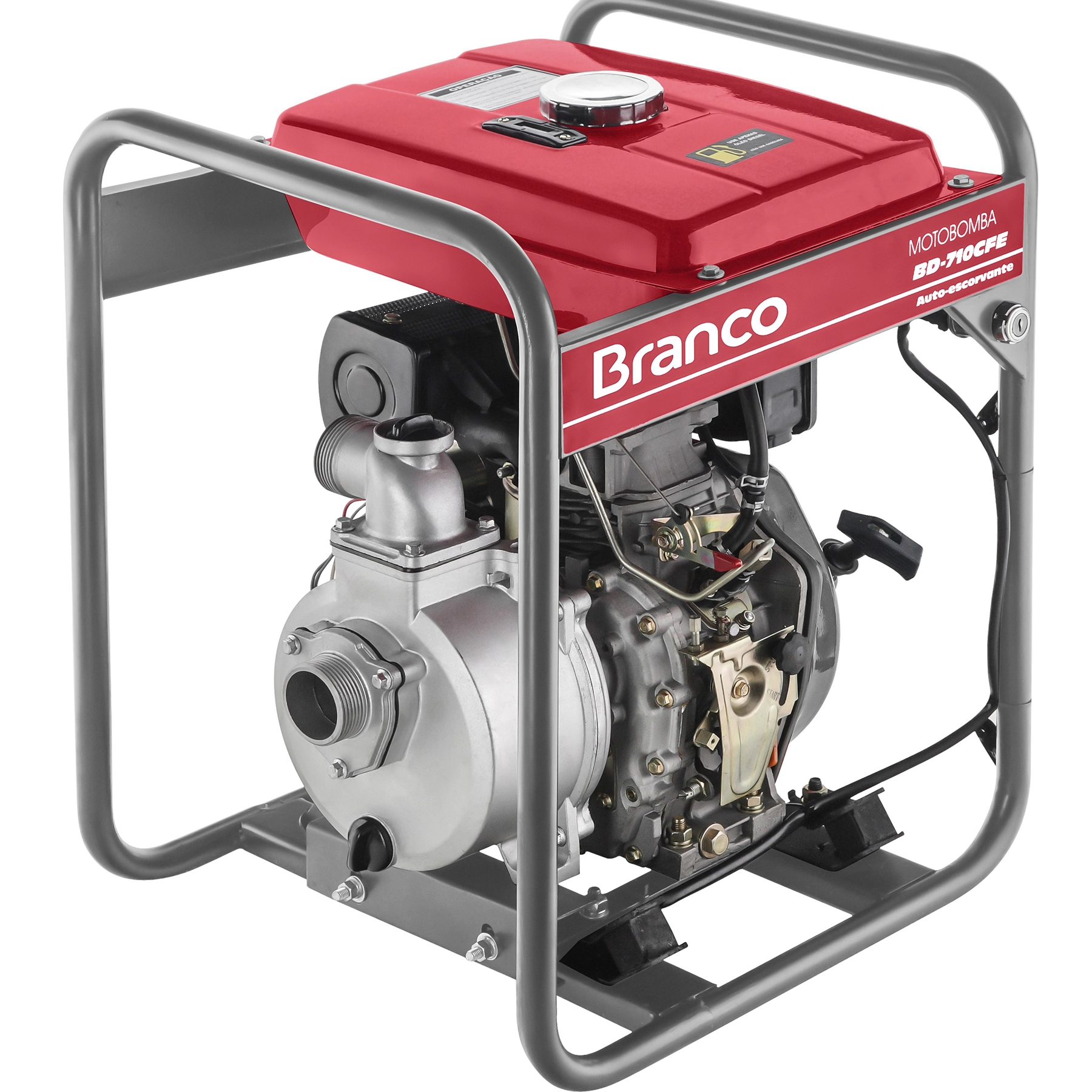 Motobomba Autoescorvante Diesel 2" BD-710CFE 5,0 CV Branco
