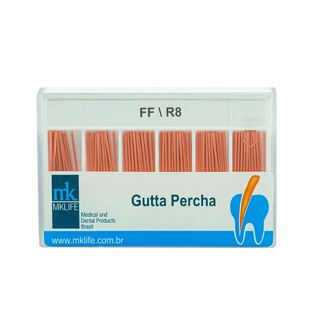 Cone de Gutta Percha Acessória com 120 - MK Life - Cone de Gutta Percha Acessória FF/R8 com 120 - MK
