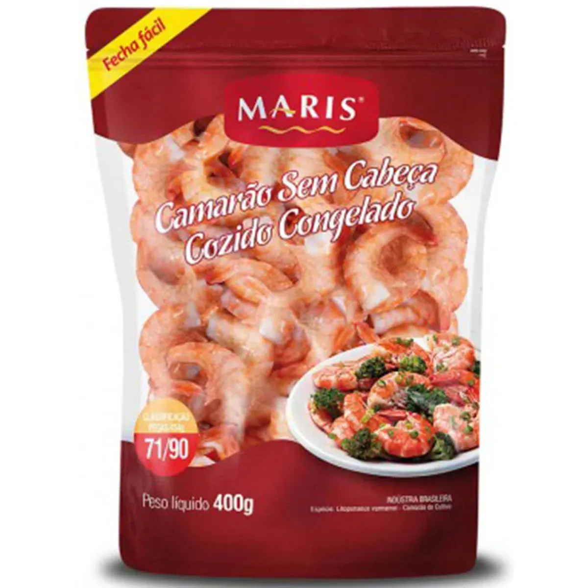 Camarão Cozido Congelado Sem Cabeça Maris 400 g