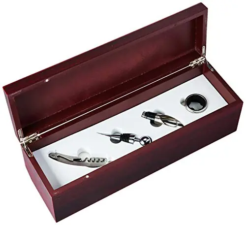 Porta Vinho C/ 5 PCS Caixa Madeira AC11503 Mimo STYLE 3936