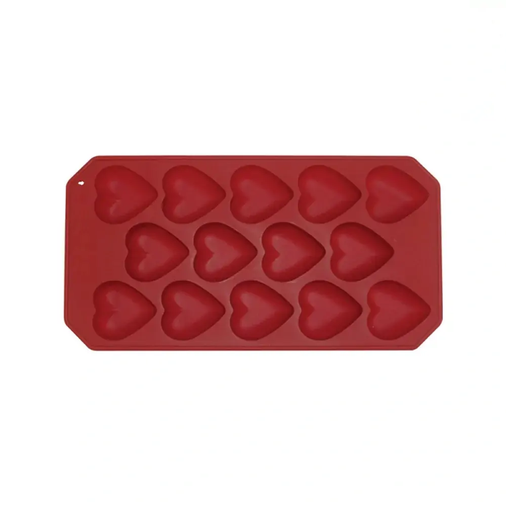Forma de gelo silicone formato de coração Yazi