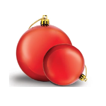 Bola Brilhante Vermelha 14cm