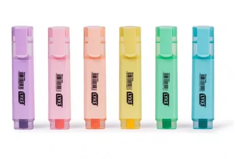Marca Texto Lyke Pastel C/06 Unidades
