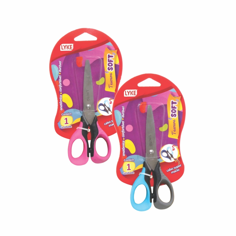 Tesoura Escolar Lyke Soft 13 7cm