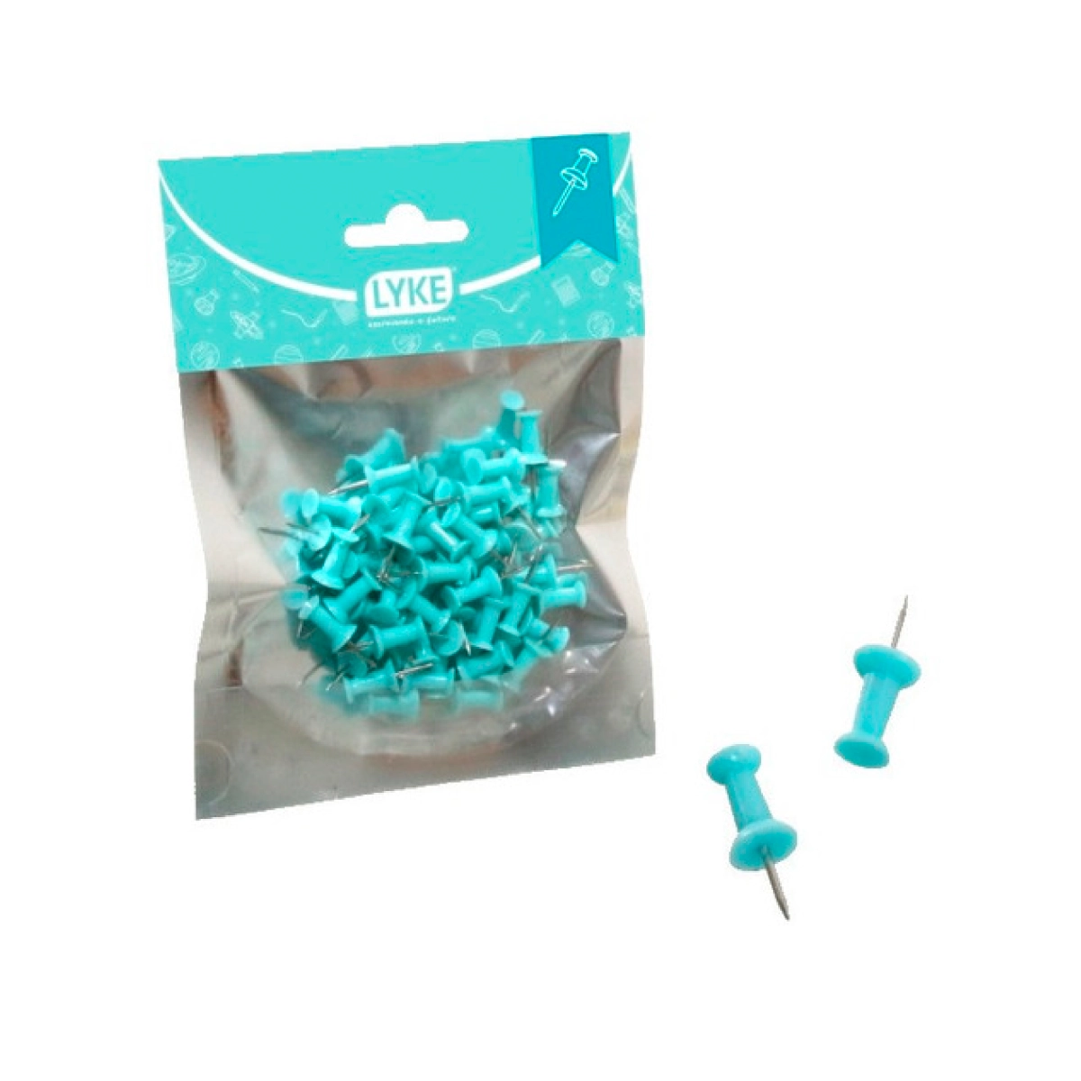 Alfinete Mapa Taca 08mm 50 Un Lyke Pastel Verde