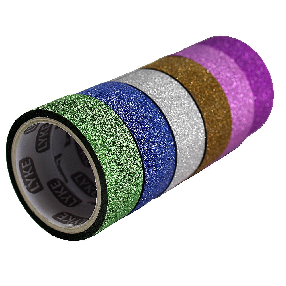 Fita Adesiva Wash Tape Blister 6un Glitter Lc101 233 Lyke