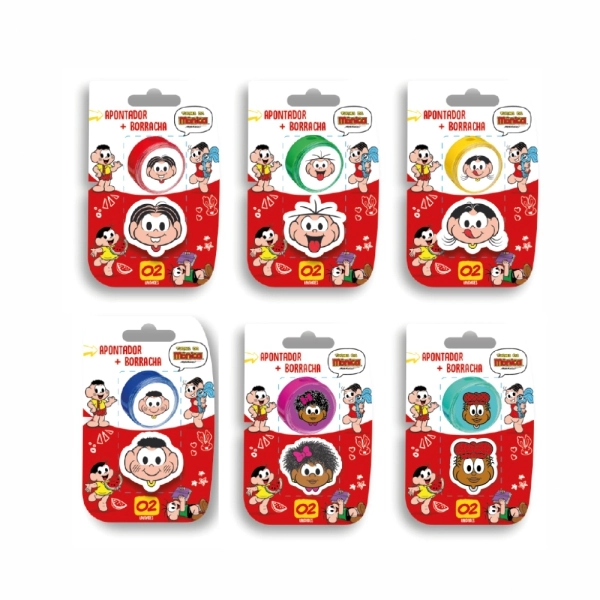 Apontador Plastico Deposito Red Mais Borracha Turma Da Monica 200102 Lyke