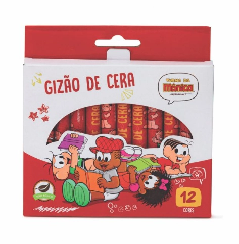 Giz Cera 12 Cores Turma Da Monica 10x9.8mm 200107 Lyke