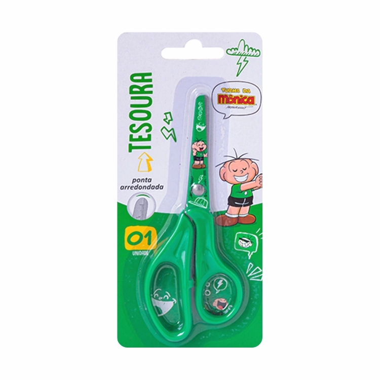 Tesoura Escolar Cebolinha 13cm 200117 Lyke
