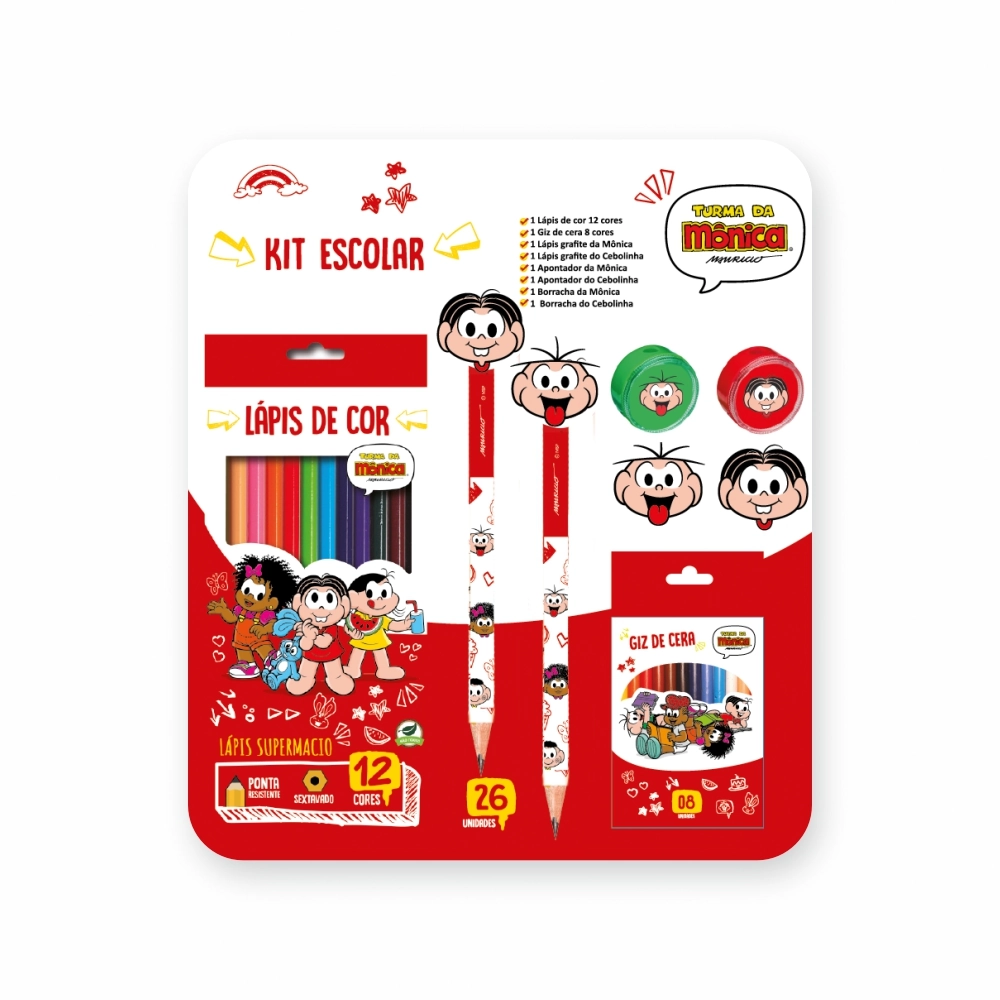 Kit Escolar 26 Pecas Turma Da Monica 200108