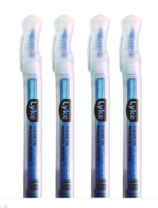 Caneta Marca Texto Azul Neon 101266 Lyke