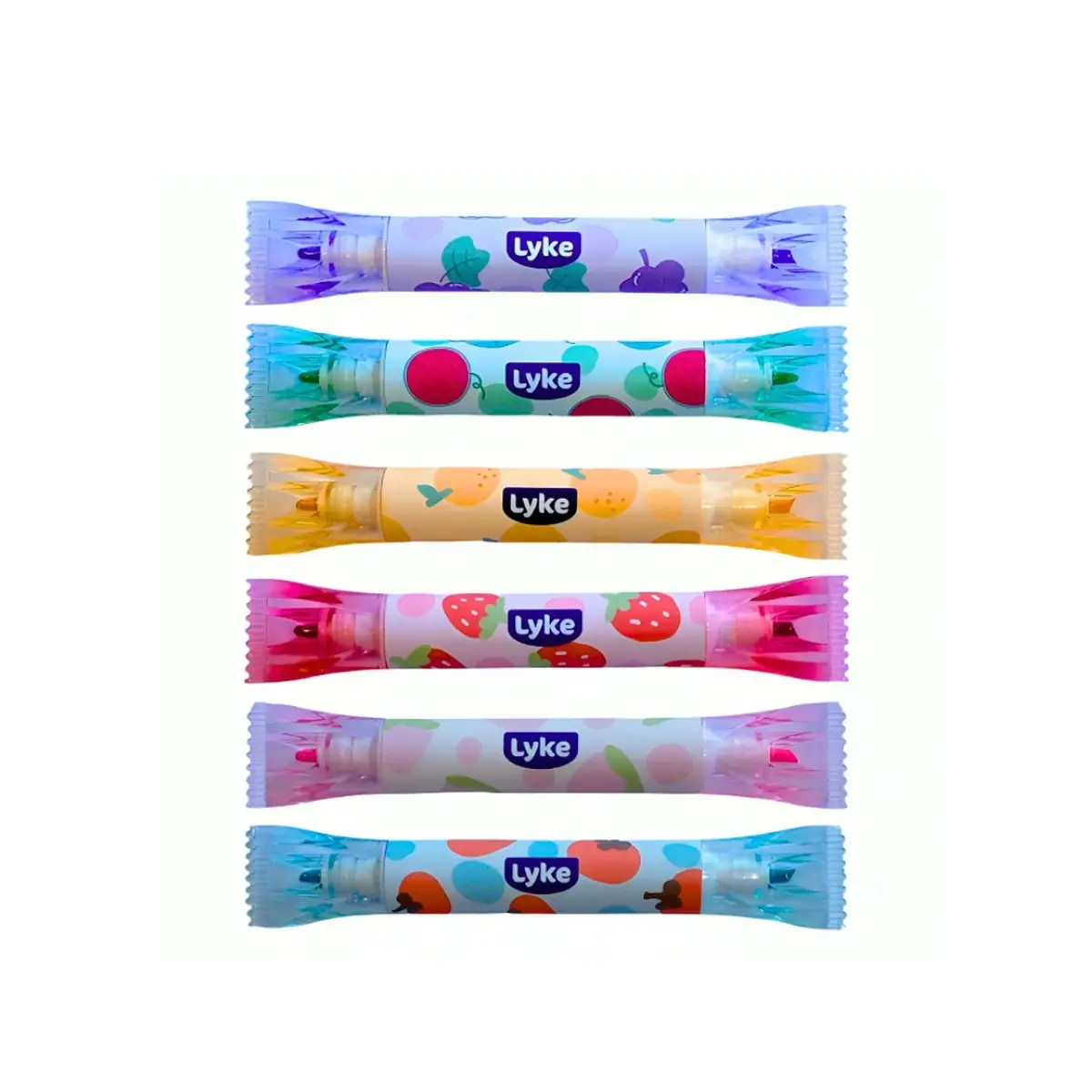 Marca Texto Lyke Duas Pontas Cheirinho De Fruta Sortido