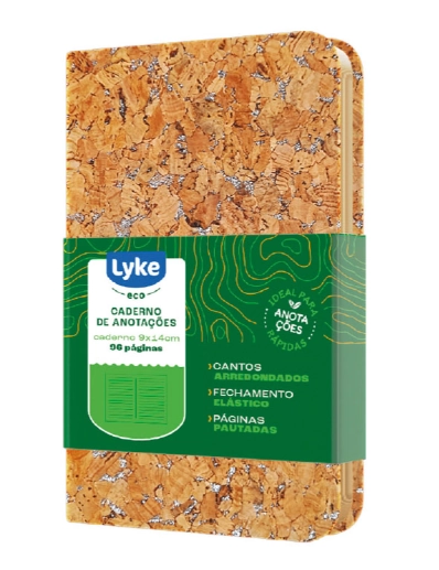 Bloco Anotacao Pautado Cork Prata 96f 106513 Lyke