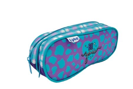 Estojo Multiuso Kids Oval 2 Zip Sortido 102667 Lyke