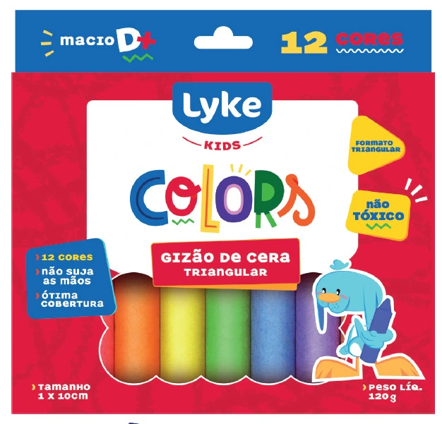 Giz Cera Triangular 12 Cores 102167 Lyke