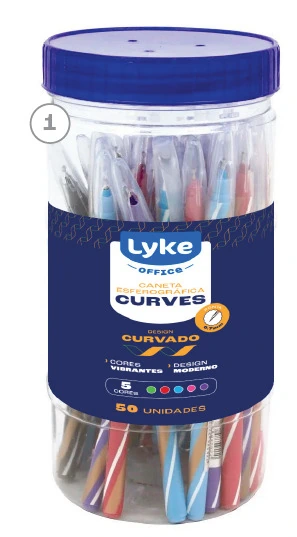 Caneta Esferografica Curves 0.7mm 104982 Lyke