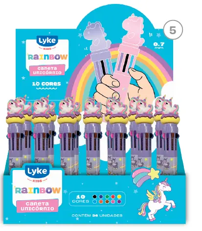 Caneta Esferografica 10 Em 1 Unicornio 101816 Lyke