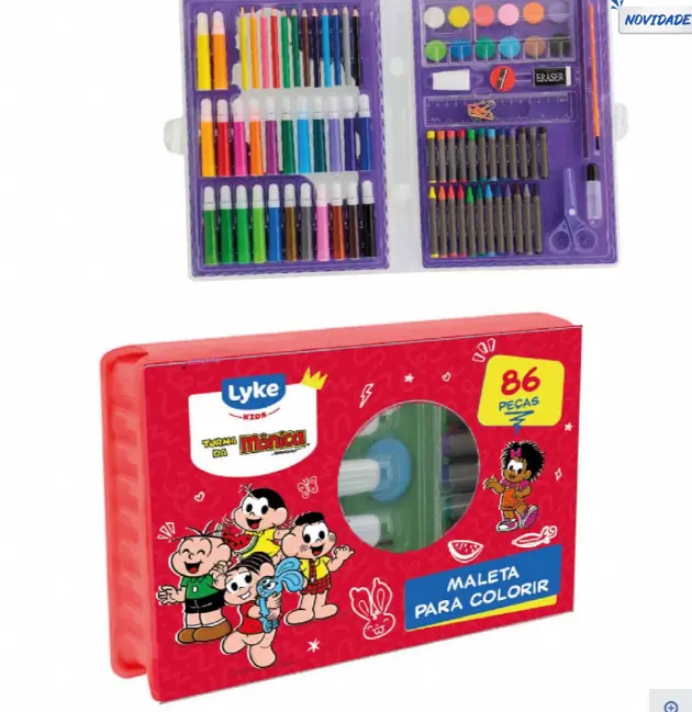 Maleta Colorir Turma Monica 86pcs 200129 Lyke