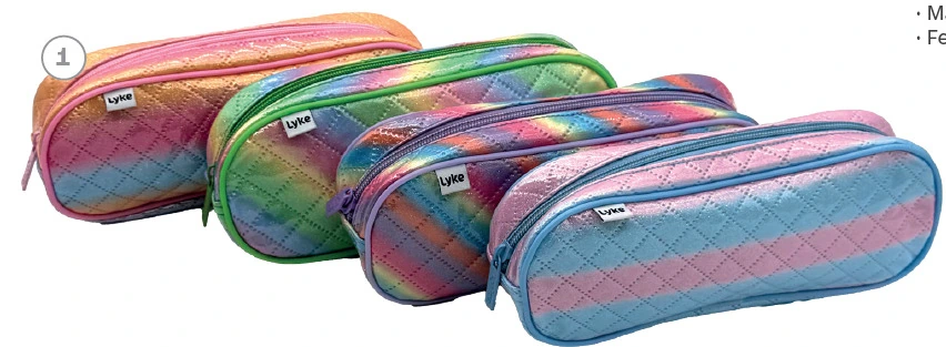 Estojo Arco Iris Sortido 1 Ziper 104780 Lyke