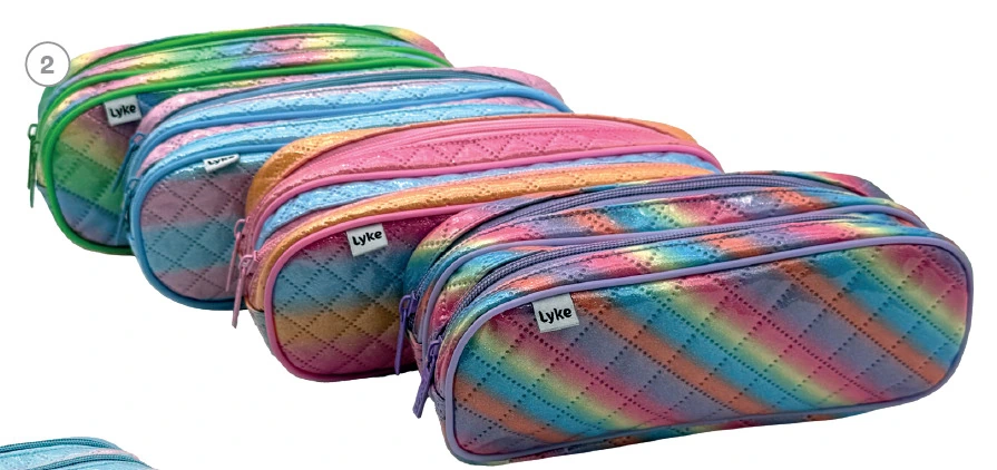 Estojo Arco Iris Sortido 2 Ziper 104781 Lyke