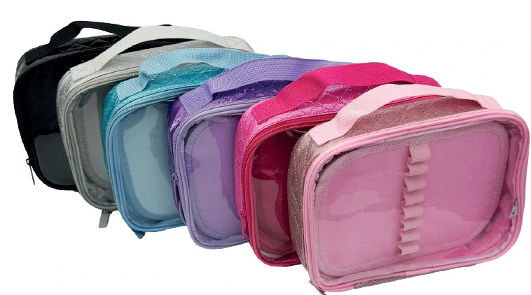 Estojo Case Glitter Com Visor 1 Ziper Sortido 105787 Lyke