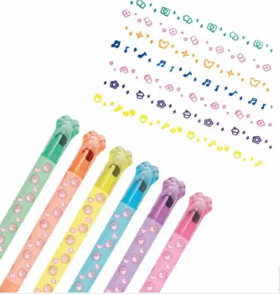 Caneta Marca Texto Ponta Dupla Roller Glitter 105268 Lyke