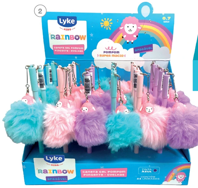 Caneta Esferografica Gel Apagavel Pompom Ovelha 0.7mm 105838 Lyke